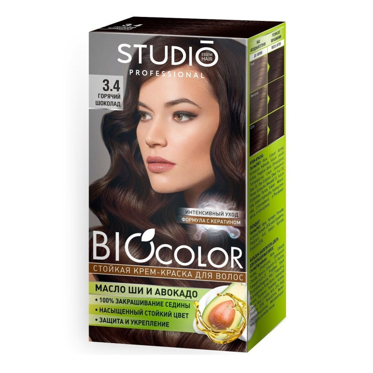 STUDIO Biocolor крем-краска- 3.4 горяч.шоколад 50/50/15мл ст