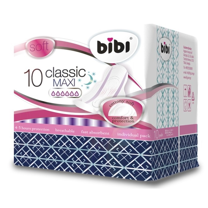BiBi Classic Maxi Soft (10шт) прокл д/крит дней биби проклад