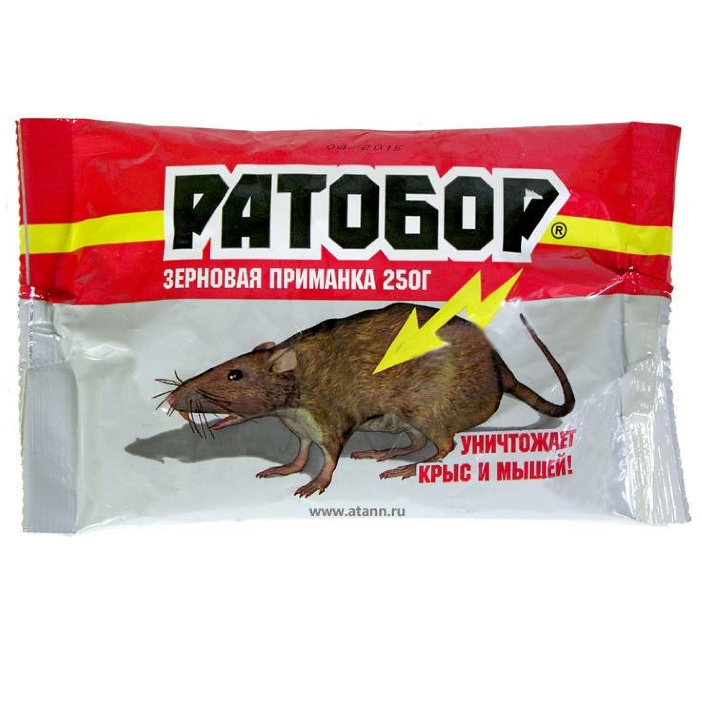 РАТОБОР зерно пакет 250г приманка д/Уничт.Крыс и Мышей