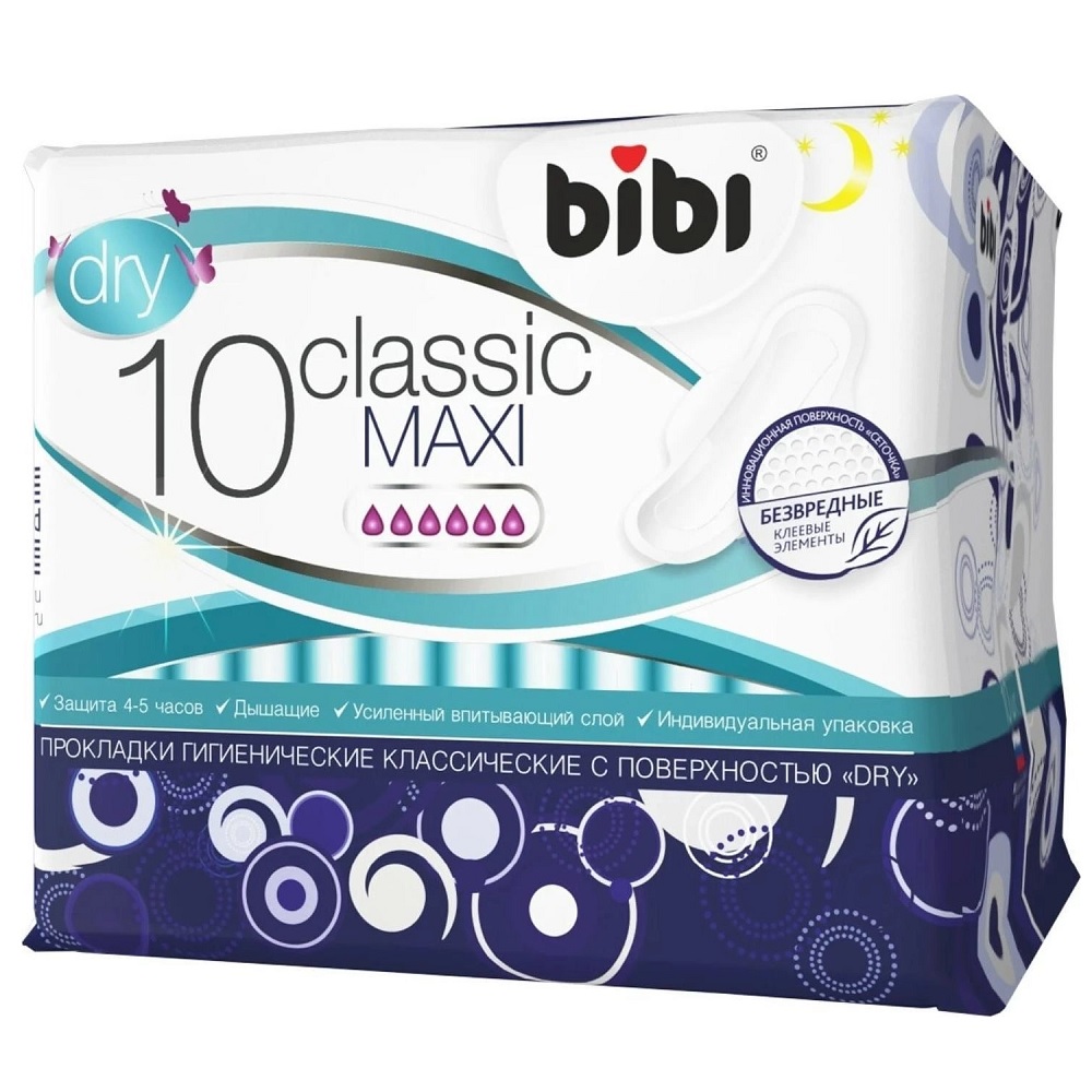 BiBi Classic Maxi Dry (10шт) прокл д/крит дней биби прокладк