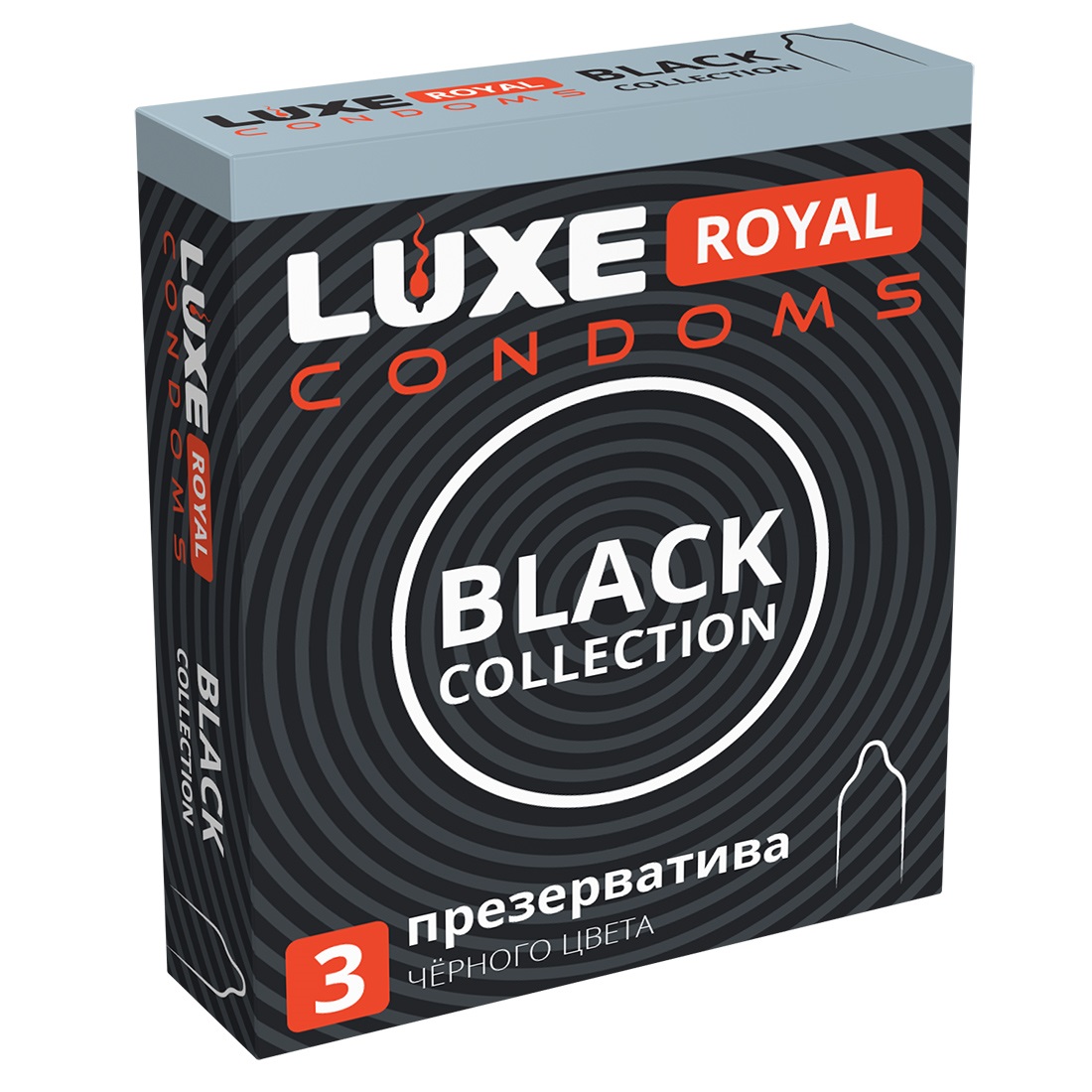 ПРЕЗЕРВАТИВЫ LUX ROYAL 3шт гладкие цветные (Черные) Black Co