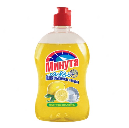 МИНУТА ср-во д/мытья посуды 500 Лимон 2-0165 хелп