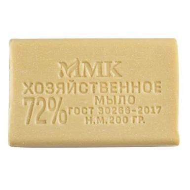 ММК мыло Хозяйственное б/об 200гр 72% без обертки МКХ0721