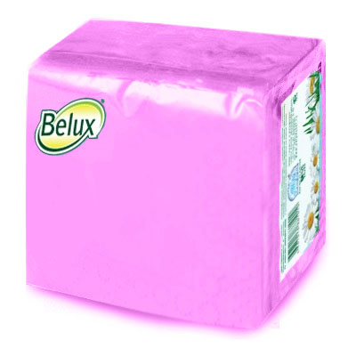 BELUX салфетки 75л 1сл тонир.розовые 2151 белюкс 24*24