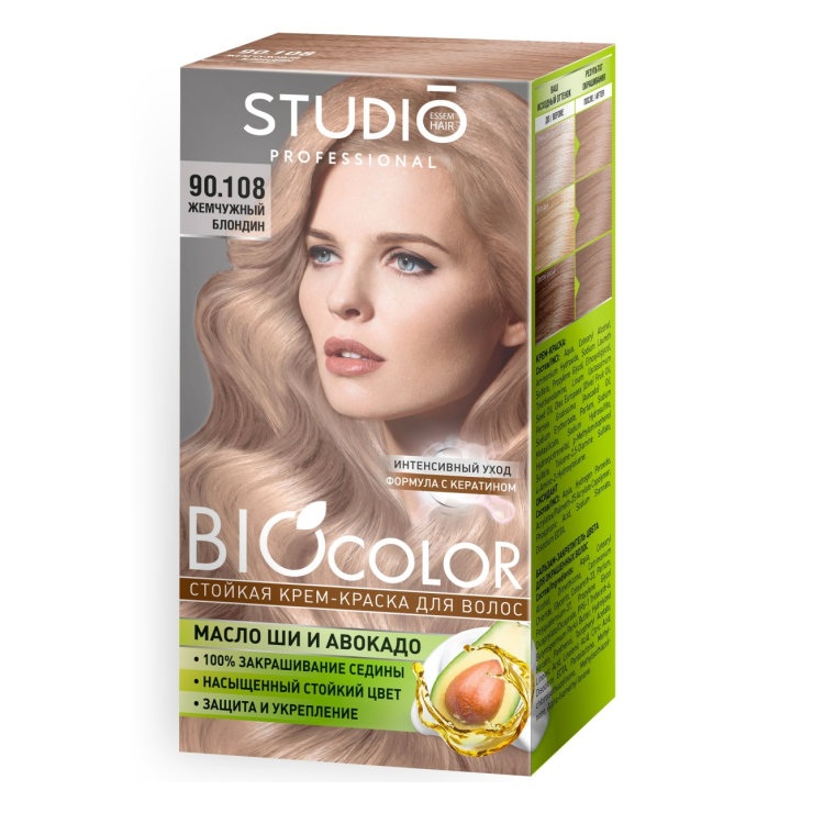 STUDIO Biocolor крем-краска-90.108 жемчужный блондин 50/50/1
