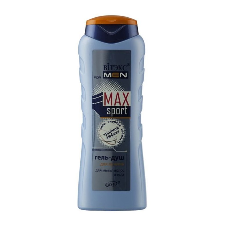 Витекс FOR MEN MAX Sport гель-душ 400 д/мытьяволос и тела фо