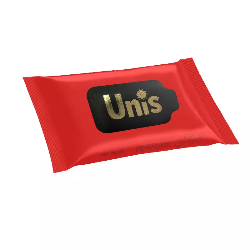 15 UNIS Вл.Салфетки Юнис-15шт Perfume Red антибактериальные