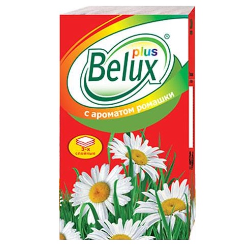 BELUX PLUS платочки носовые 3сл 163 белюкс